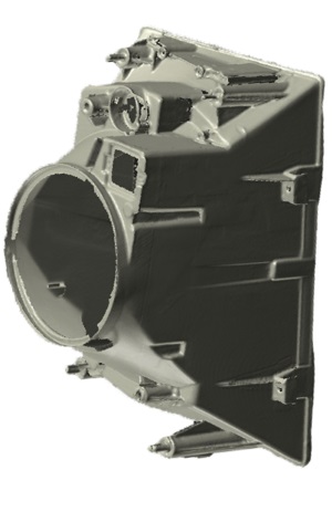 Пример 3D сканирования передней фары ВАЗ 2108 для тюнинга, по заказу автомастерской. Готовая трехмерная модель